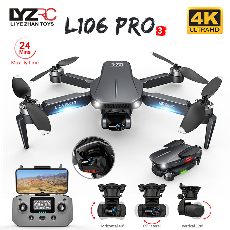 Drone Camera With Gimbal - L106 Pro 3 Drone 5G WIFI