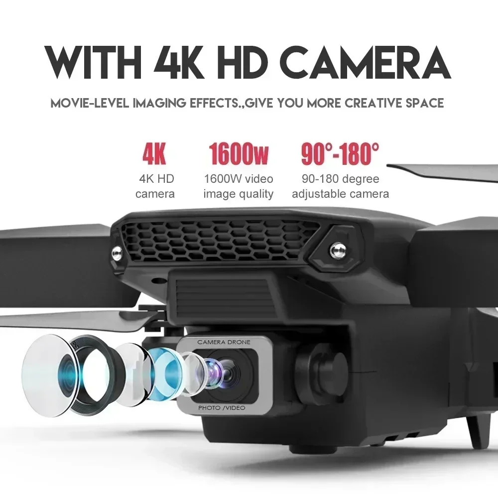 E88 Pro WIFI FPV Drone gran an - Drone Camera Lens reseña y precio