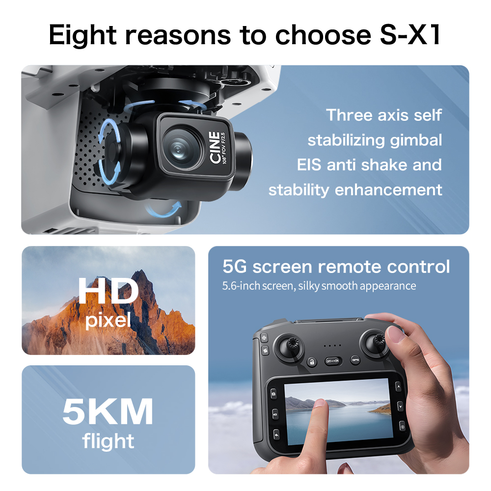 Dron Original S-X1 8K HD Profe - Drone Camera Night Vision reseña y precio