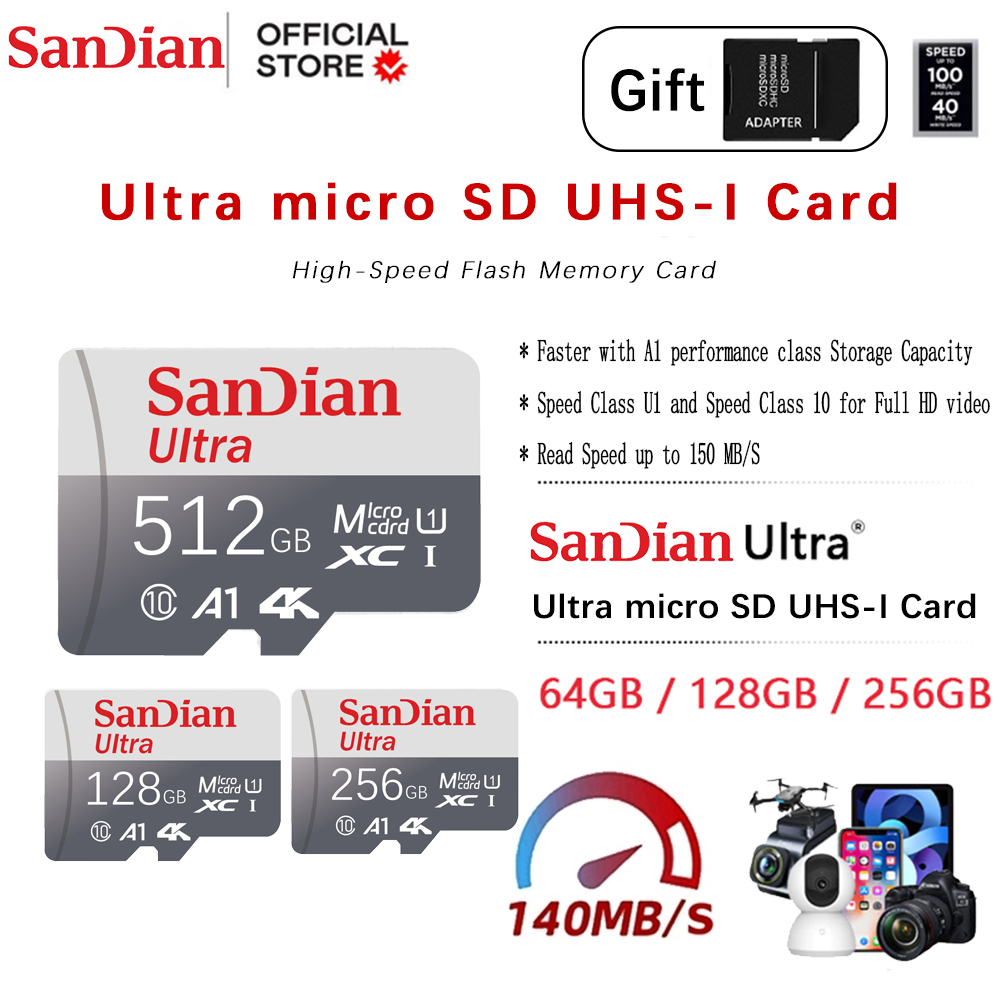 Tarjeta Micro SD TF de 128GB,  - Drone Camera Waterproof reseña y precio